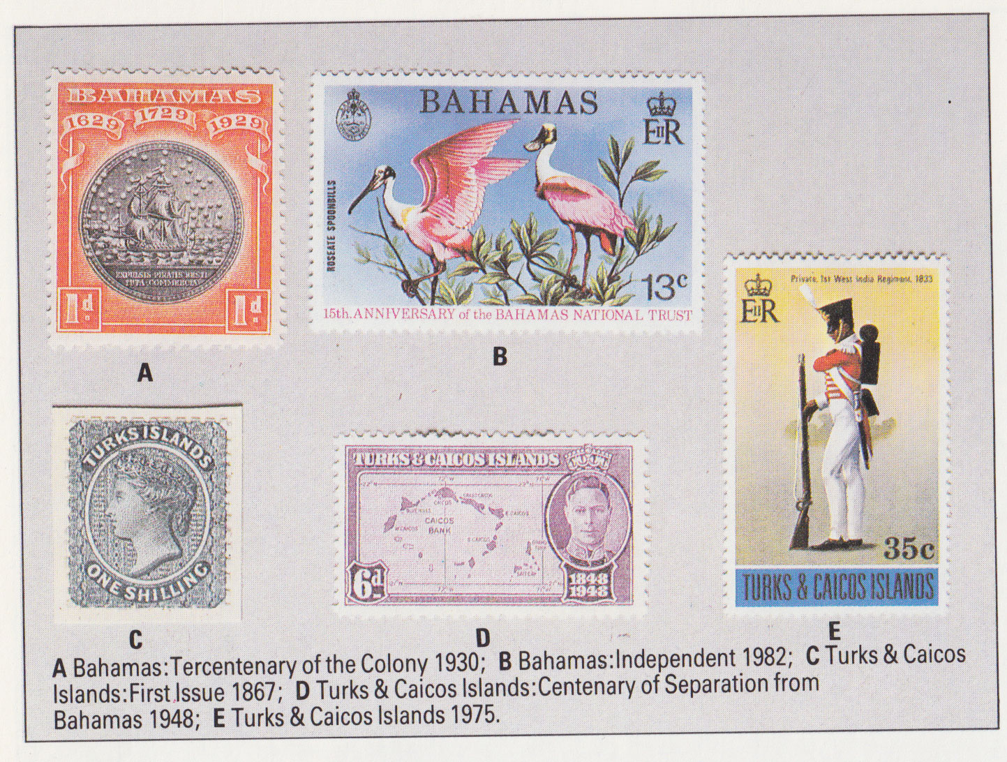 Bahamas Turks and Caicos stamps