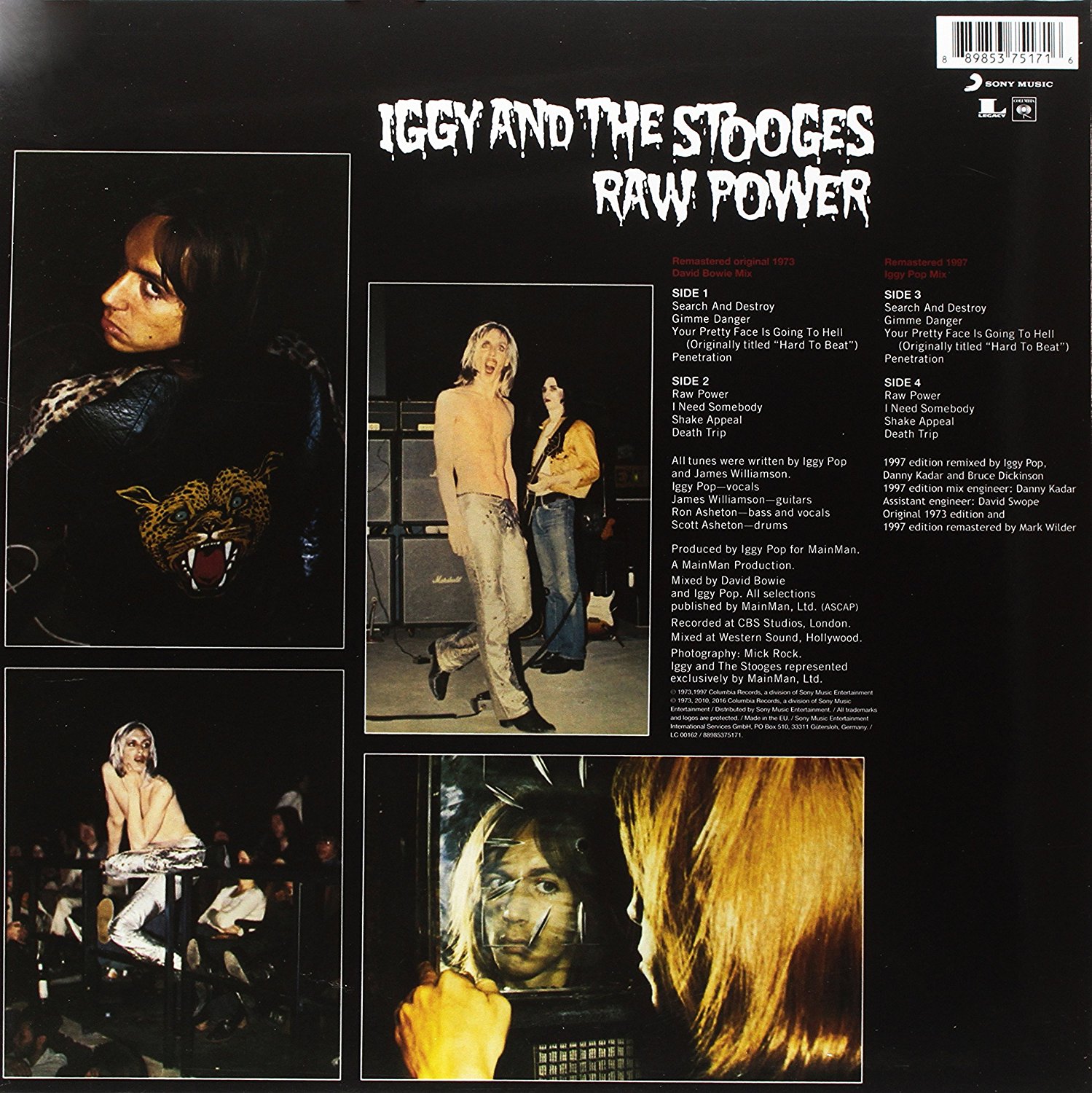 the stooges raw power back cover